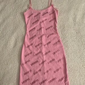Pink Skims Rhinestone Dress